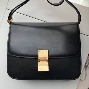 Black leather purse